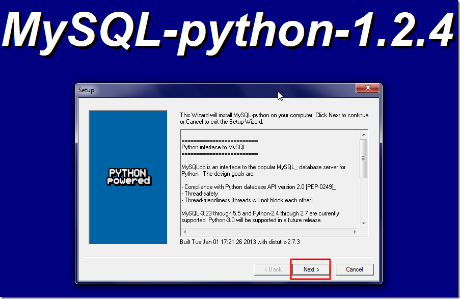 【记录】为Python安装MySQL数据库模块：MySQLdb