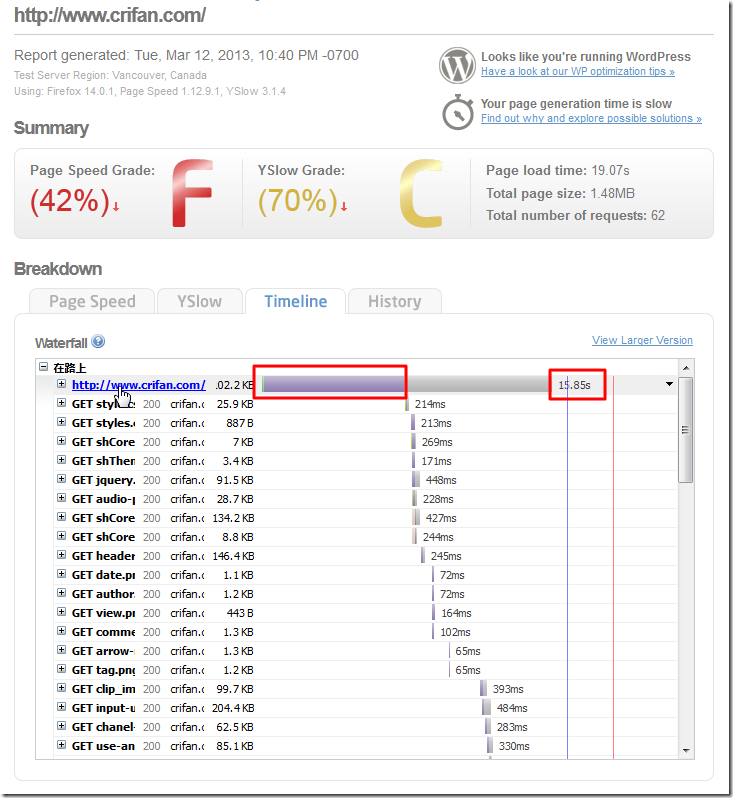 access main url cost 15s access main url cost 15s