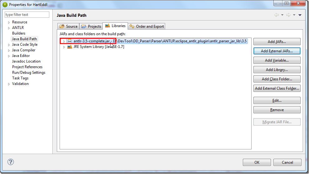 JARs and class folders on the build path added 3.5 antlr jar_thumb JARs and class folders on the build path added 3.5 antlr jar_thumb