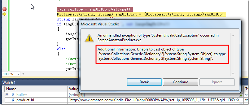 Additional information Unable to cast object of type System.Collections.Generic.Dictionary 2 Additional information Unable to cast object of type System.Collections.Generic.Dictionary 2
