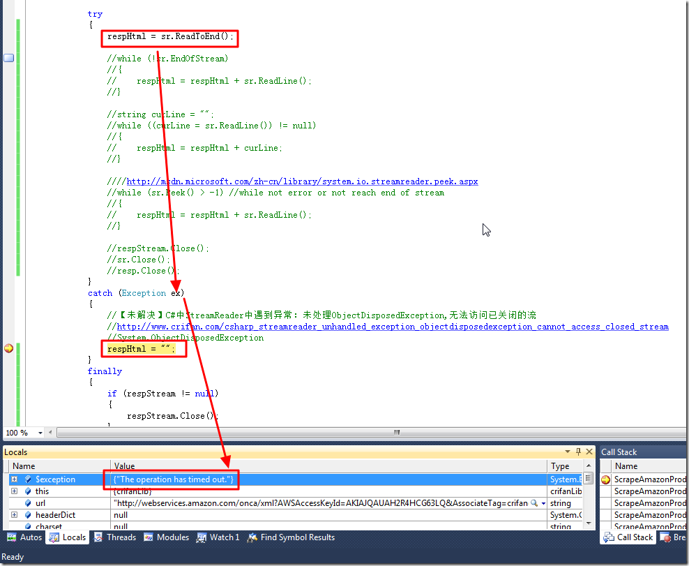 【已解决】C#中在GetResponseStream得到的Stream后,通过StreamReader去ReadLine或ReadToEnd会无限期挂掉 + 给StreamReader添加Timeout支持