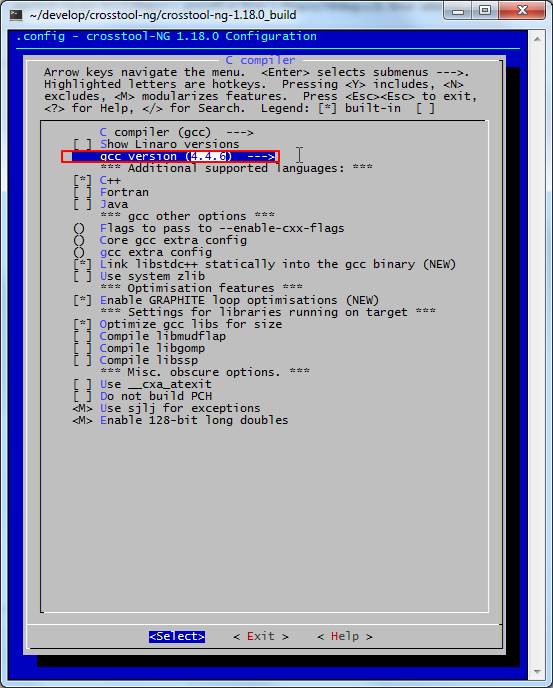 【记录】编译配置好的xscale版本的crosstool-ng-1.18.0