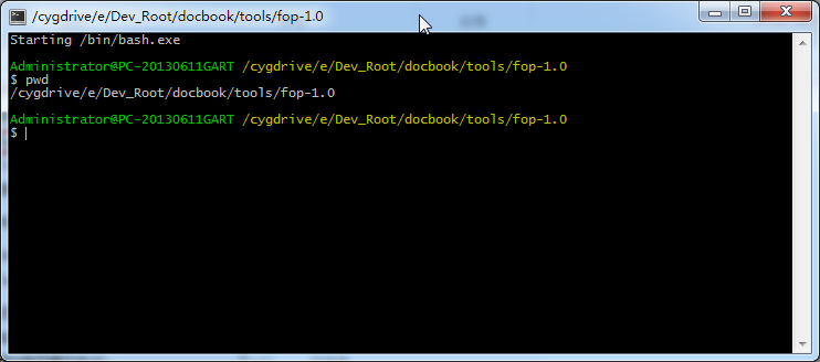 get current cygwin path for fop get current cygwin path for fop