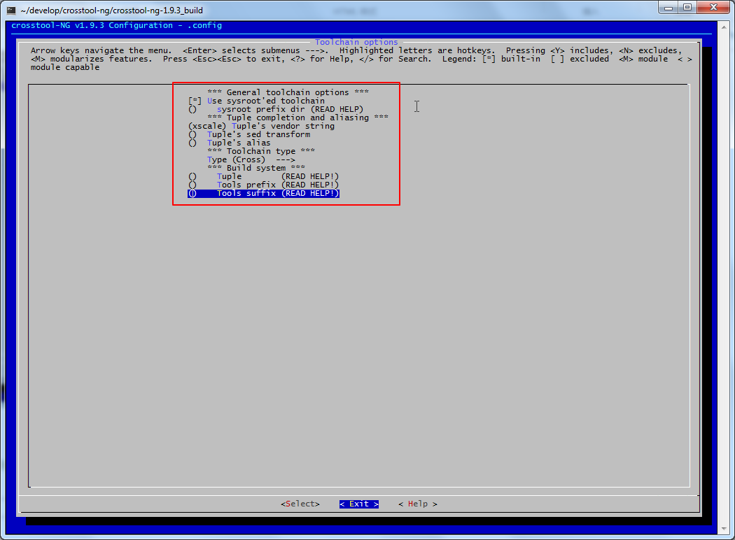 toolchain options settings_thumb toolchain options settings_thumb