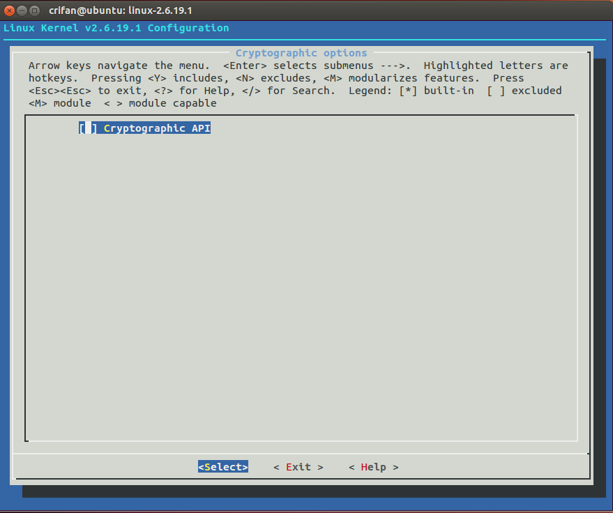 Cryptographic options Cryptographic options