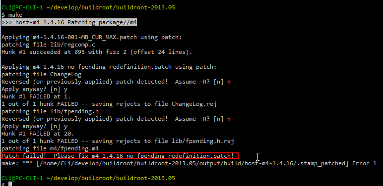 【已解决】打补丁时出错：Patch failed!  Please fix m4-1.4.16-no-fpending-redefinition.patch!