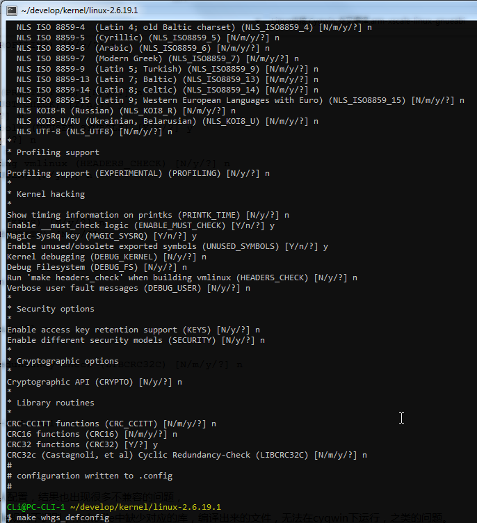 【记录】Cygwin下交叉编译Linux内核时用make xxx_defconfig去调用默认配置