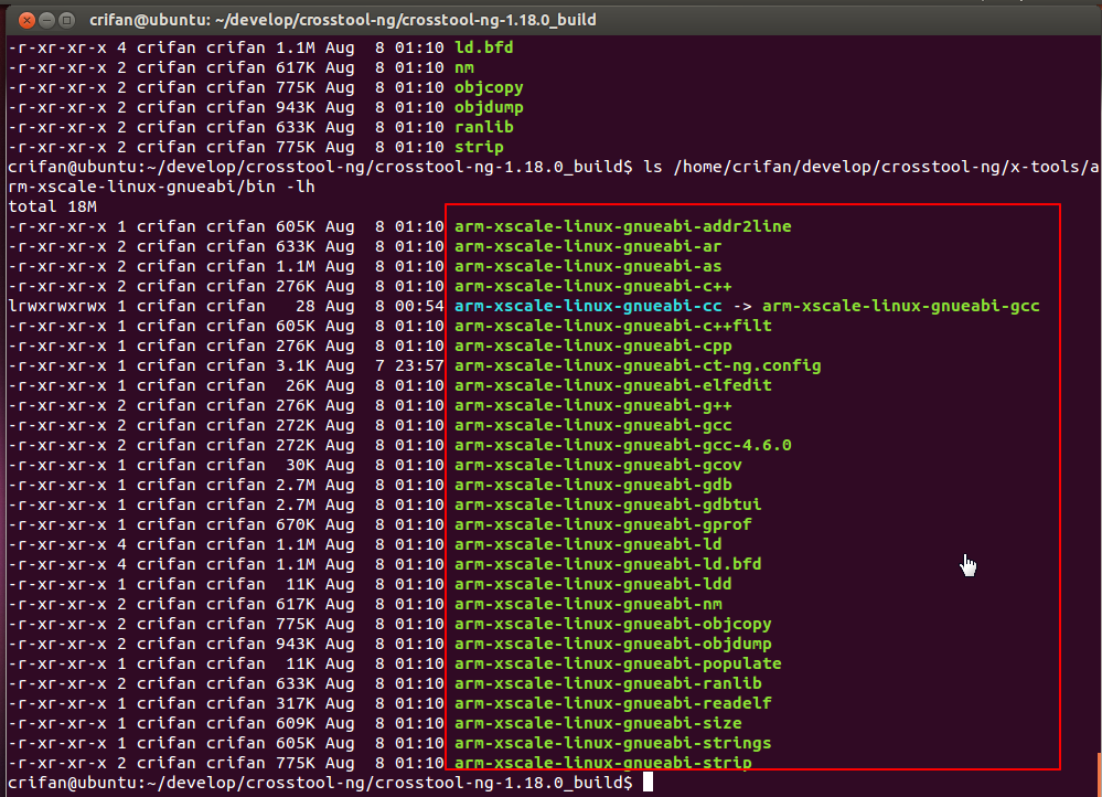 【记录】在Ubuntu下用crosstool-ng编译xscale的交叉工具链