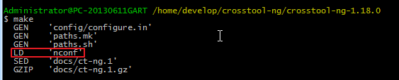 【记录】Cygwin下配置编译和安装crosstool-ng
