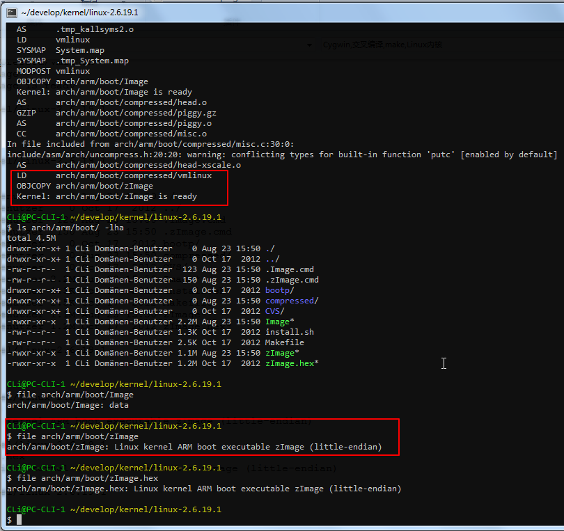 【记录】Cygwin下交叉编译Linux内核在配置后去make编译