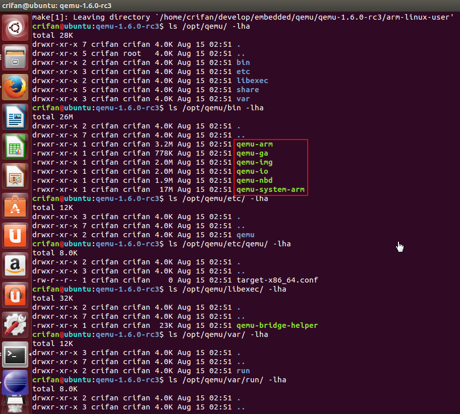 【记录】在Ubuntu 13.04上为arm平台安装QEMU