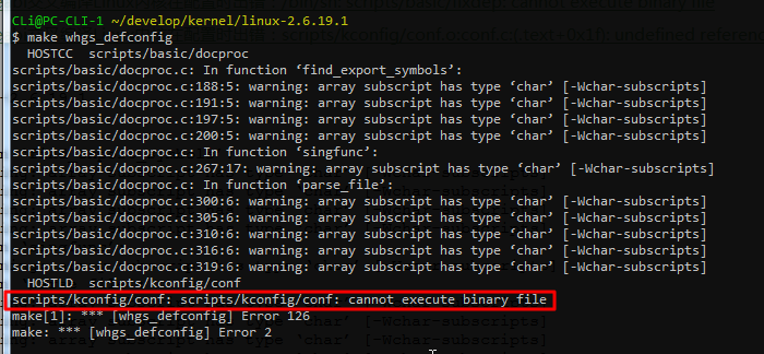 【已解决】Cygwin下交叉编译内核在配置时出错：scripts/kconfig/conf: scripts/kconfig/conf: cannot execute binary file