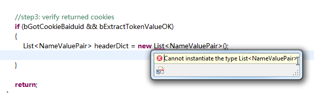 【已解决】Java代码中new List时出错：Cannot instantiate the type List<NameValuePair>