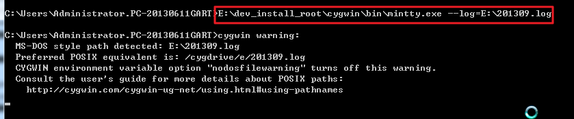 【记录】尝试给右键打开Cygwin的mintty中加上log文件功能