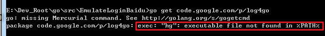 【已解决】go语言用go get去安装第三方包出错：exec: "hg": executable file not found in %PATH%