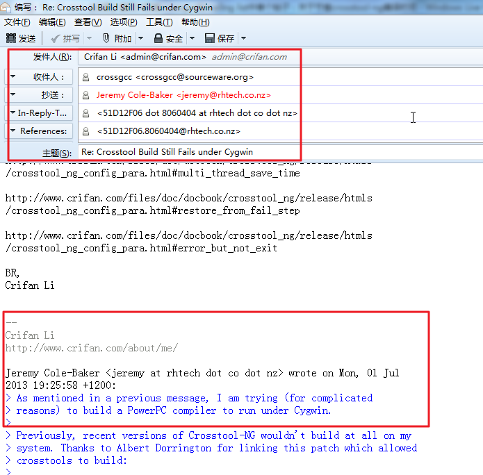 【记录】第四次回复crossgcc的mailing list中单个帖子：关于节省crosstool-ng编译时间