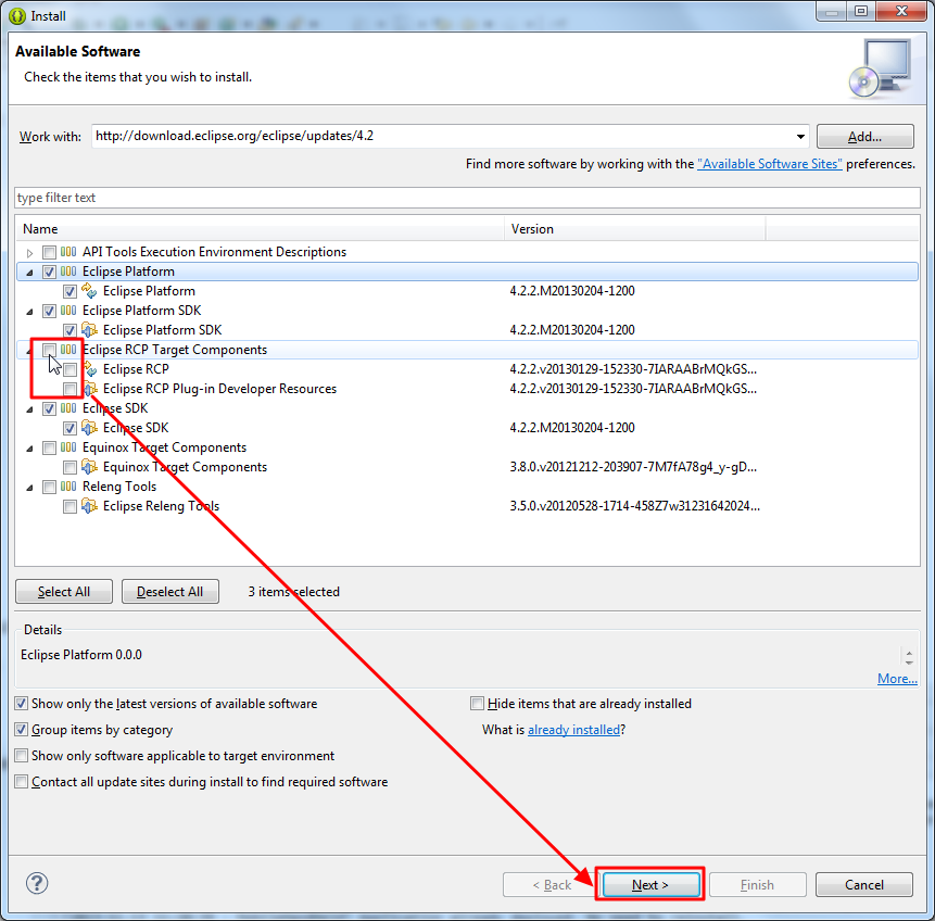 unselect rcp related then next unselect rcp related then next