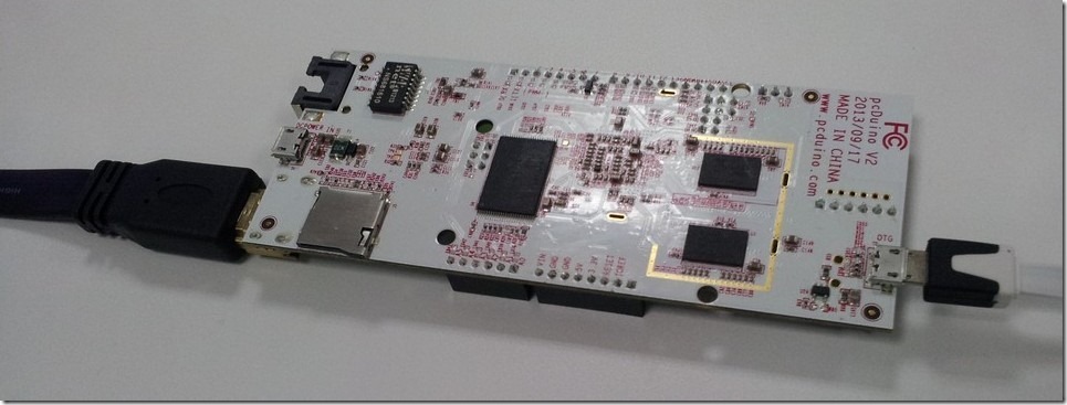 rear side view for pcduino