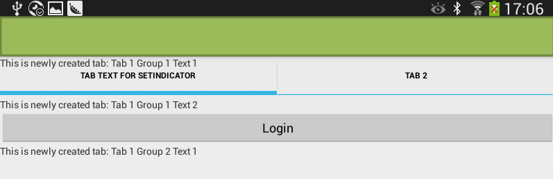 【已解决】android中在Tab页面中动态创建多个Group