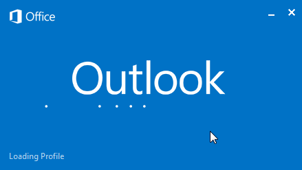 first run outlook loading profile