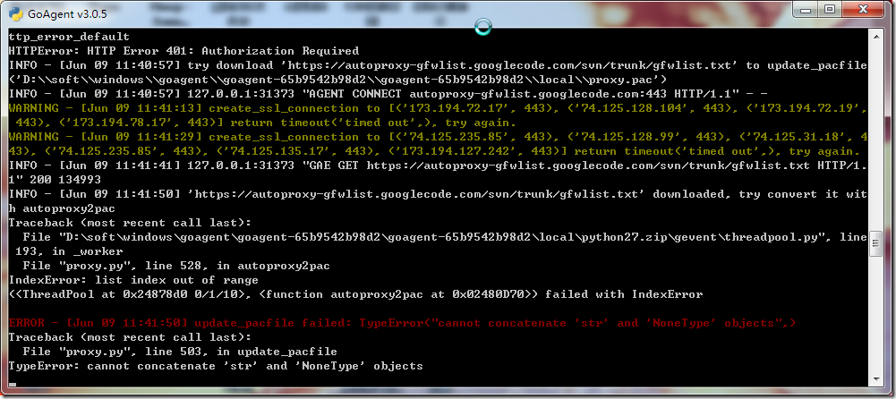 goagent v3.0.5 TypeError cannot concatenate str and NoneType objects