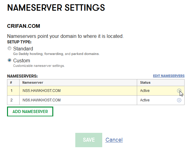 nameservers settings crifan com delete old ones nameservers settings crifan com delete old ones