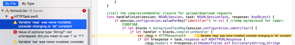 【已解决】Swift提示：Variable was never mutated consider changing to let constant