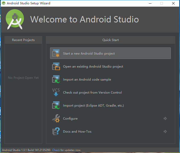 【记录】win10中用Android Studio去开发安卓项目