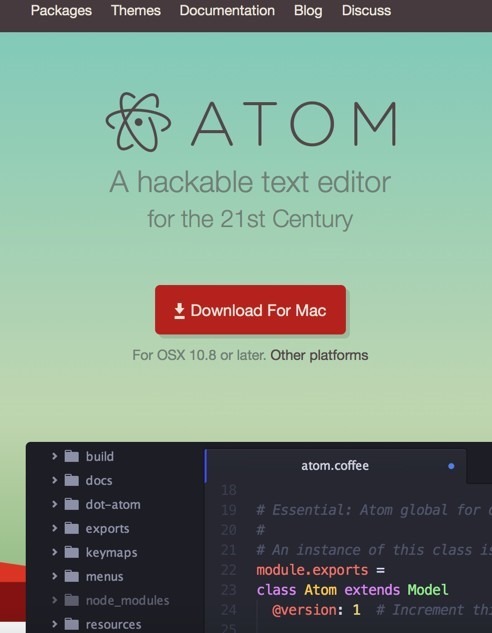 【记录】mac下安装和使用ATOM编辑器