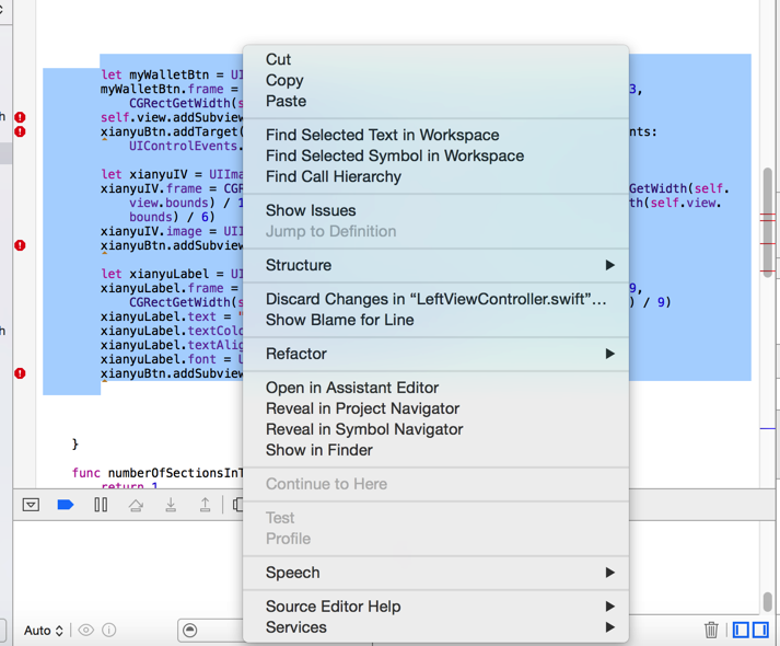 【已解决】xcode7中把选中的代码变成注释