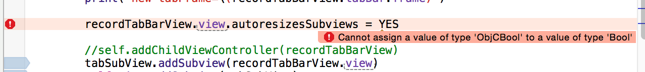 Cannot assign a value of type ObjCBool to a value of type Bool