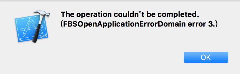 FBSOpenApplicationErrorDomain error 3