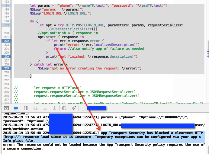 App Transport Security has blocked a cleartext HTTP http resource load since it is insecure