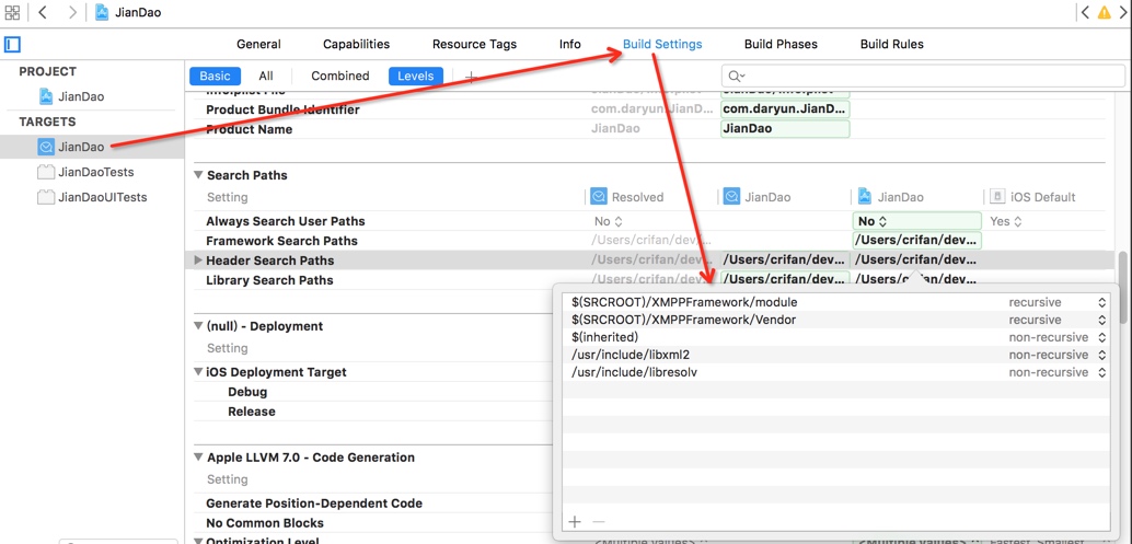affect to parent settings for path