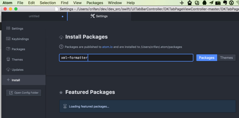 install packages search xml-formatter