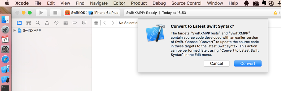 notice convert to latest swift syntax