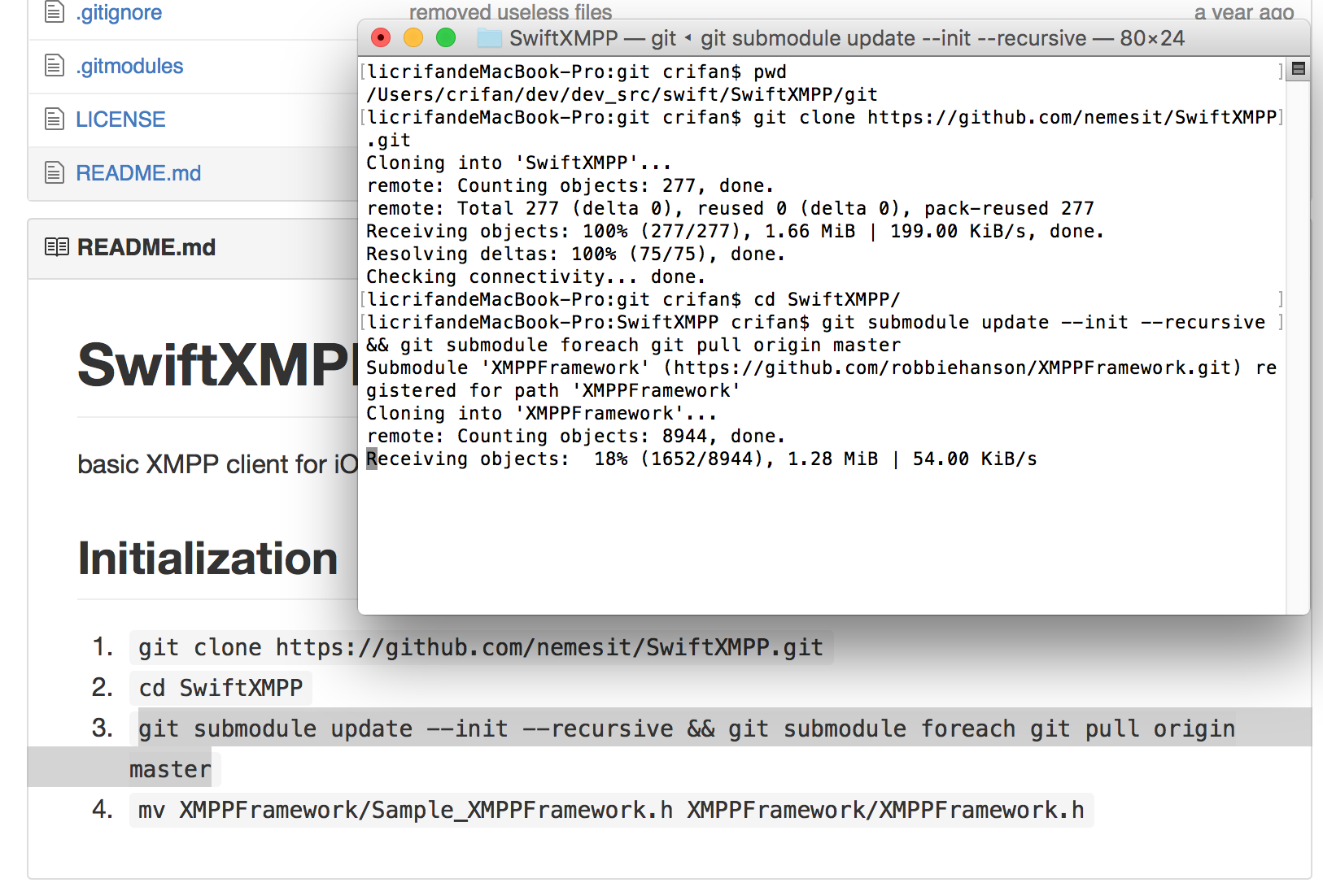 run code for git submodule update init recursive git submodule foreach git pull origin master