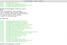 ［已解决］Xcode中Git提交出错：The working copy failed to commit files. fatal cannot do a partial commit during a merge