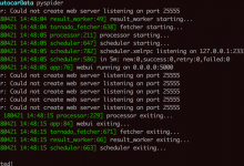 【已解决】pyspider运行出错：Error Could not create web server listening on port 25555