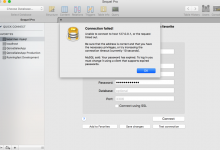 【已解决】Mac中Sequel连接本地Mysql出错：Unable to connect to host 127.0.0.1 or the request timed out