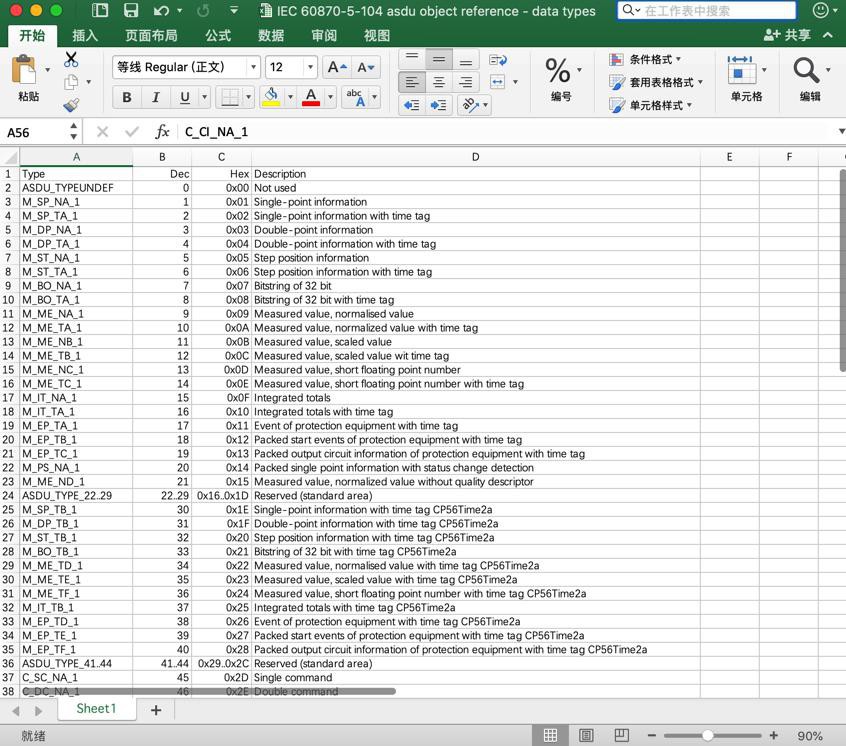 【已解决】把IEC 104的ASDU Type Identifier的全部定义添加到com.iec.analysis的TypeIdentifier