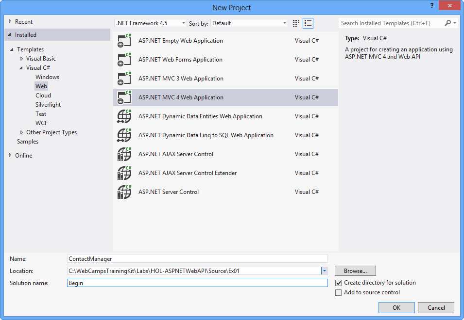 【已解决】VS2017中新建ASP .NET Web的项目模板中找不到Web API