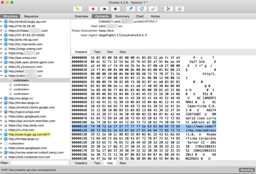 【已解决】Charles抓包CONNECT返回的数据中see current address at https://www.camerfirma.com/address是什么