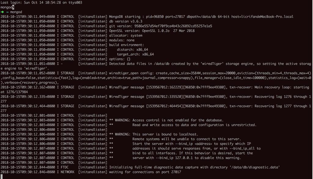 【已解决】Mac中保存json数据到本地MongoDB