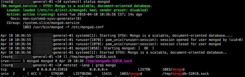 【已解决】mongo启动失败：Failed to unlink socket file /tmp/mongodb-xxx.sock errno 1 Operation not permitted