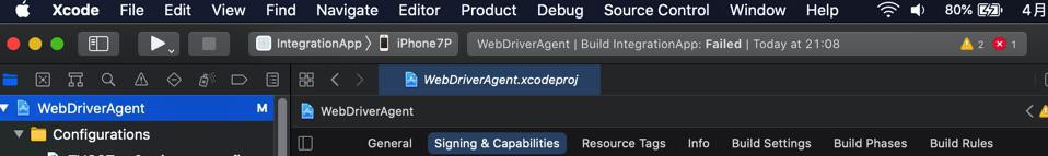 【已解决】Mac中XCode中WebDriverAgent编译报错：Signing for IntegrationApp requires a development team