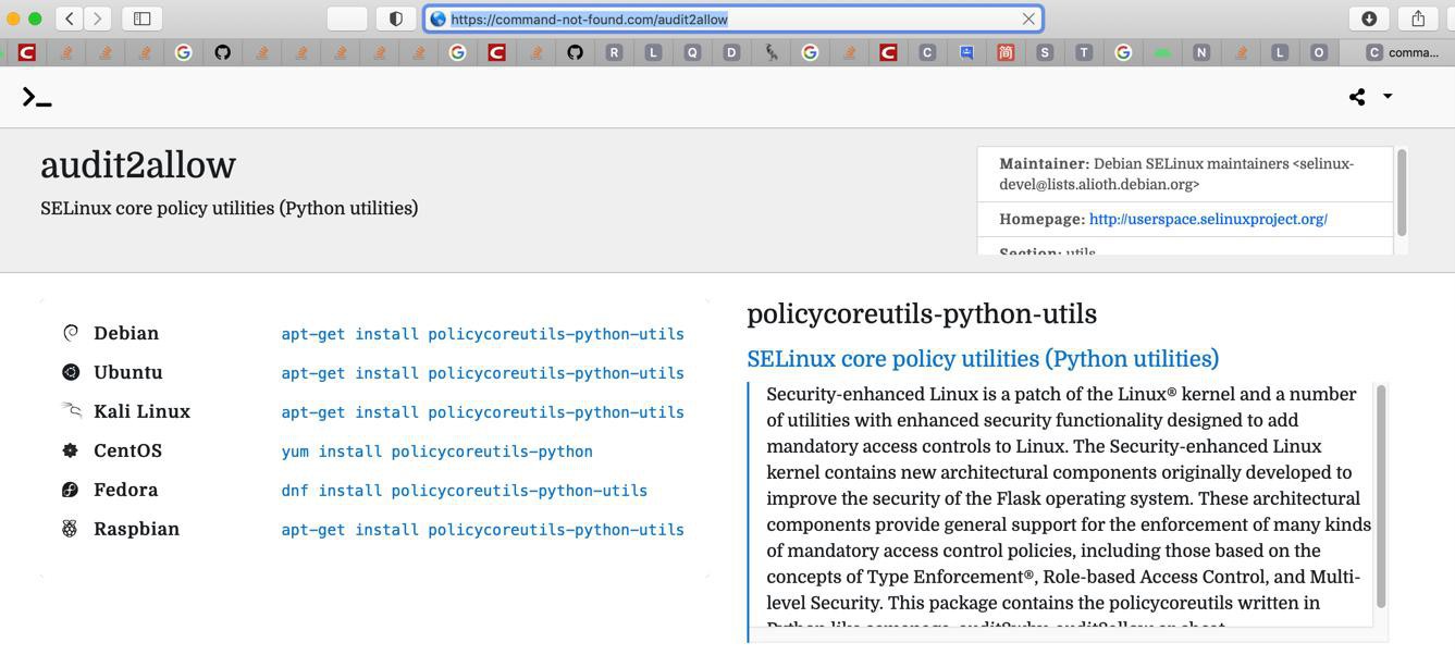 【未解决】Mac中如何安装rpm包policycoreutils-python