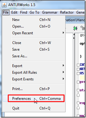 file preferences